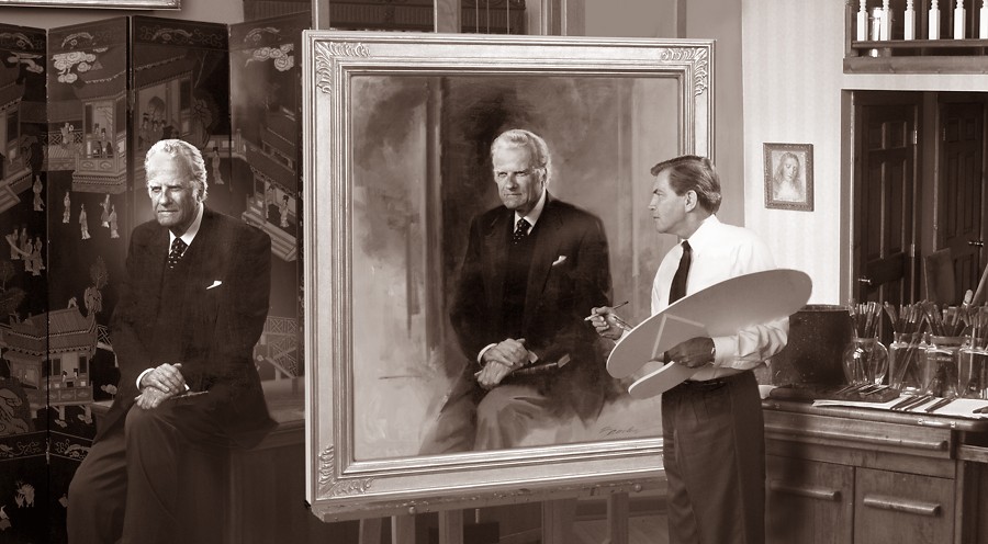 John Howard Sanden with Billy Graham